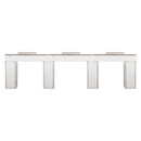 LUX Le Blanc Multi Manicure Nail Table Marble Top with UV Hole, Vent & USB