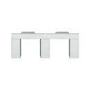 LUX N146 Multi-Section Manicure Nail Table Marble Top with UV Hole, Vent Pipe, & USB