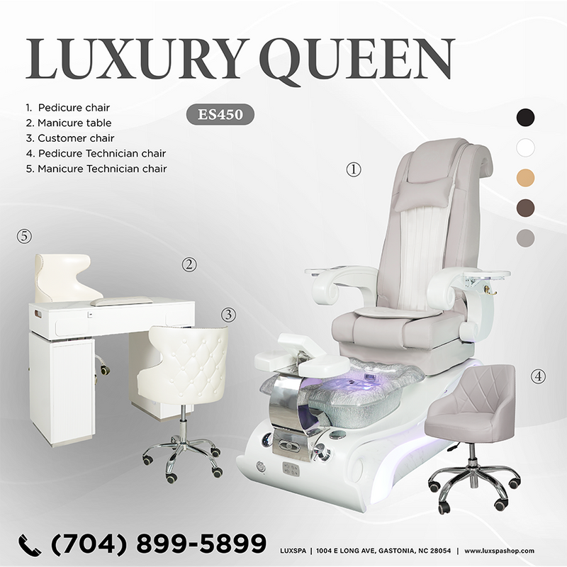 5 pcs LUX ES450 Pedicure Spa Chair PACKAGE DEAL