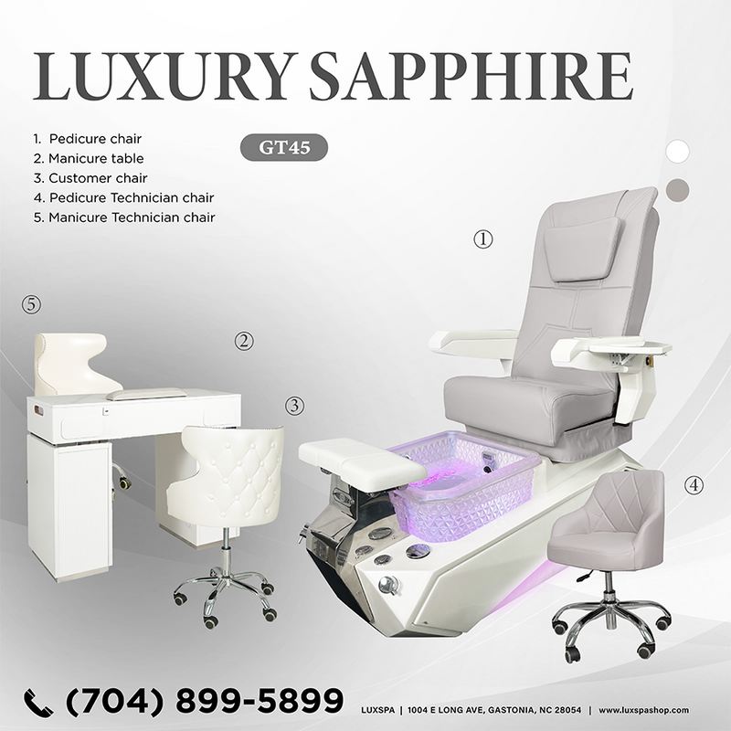 5 pcs LUX GT45 SAPPHIRE Pedicure chair PACKAGE DEAL