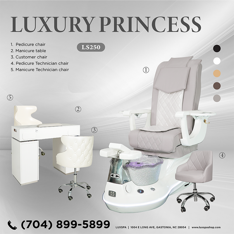 5 pcs LUX LS250 PRINCESS Pedicure chair PACKAGE DEAL