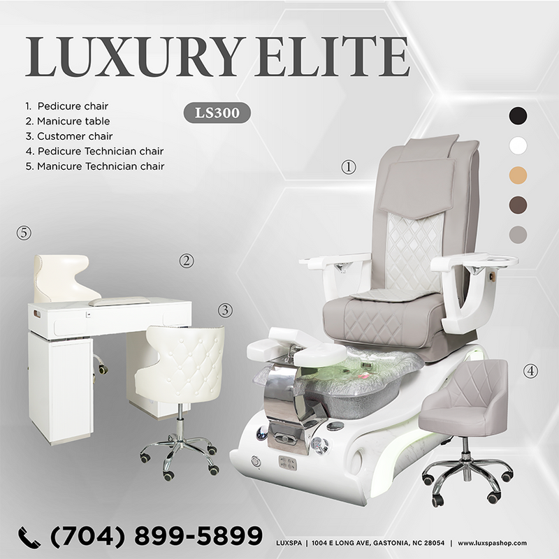 5 pcs LUX LS300 ELITE Pedicure chair PACKAGE DEAL