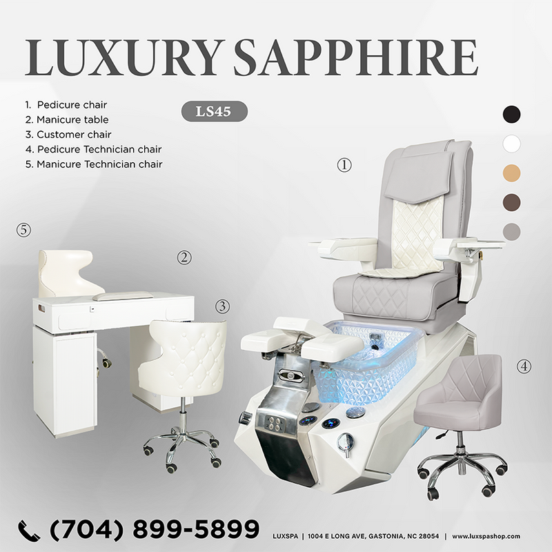 5 pcs LUX LS45 SAPPHIRE Pedicure chair PACKAGE DEAL