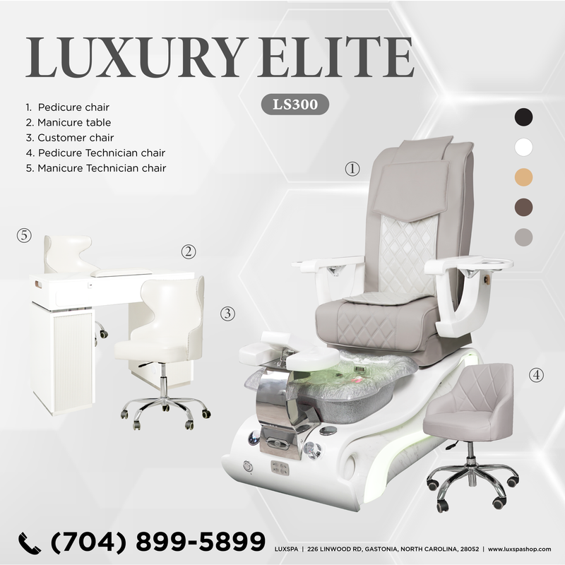 5 pcs LUX LS300 ELITE Pedicure chair PACKAGE DEAL