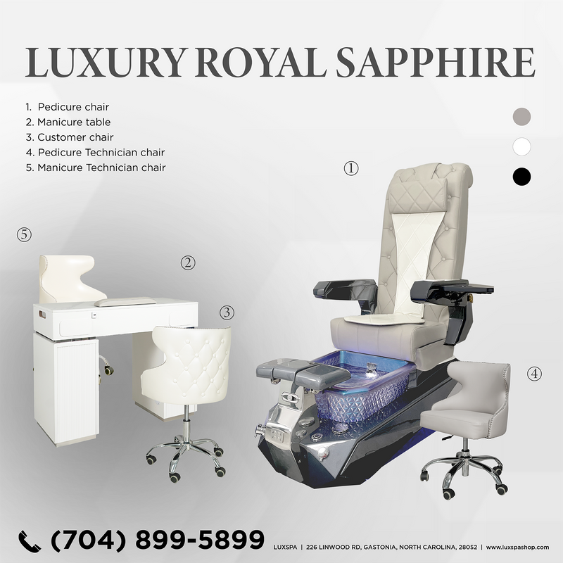 5 pcs LUX ROYAL SAPPHIRE Pedicure chair PACKAGE DEAL