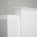 LUX Ruby R2 Reception Desk Marble Top Design with LED :: White