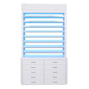 LUX M2 Double Side Access Polish & Powder Rack with Drawers