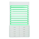 LUX M2 Double Side Access Polish & Powder Rack with Drawers