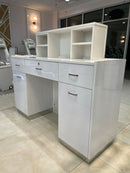 lux spa reception front desk luxury with LED